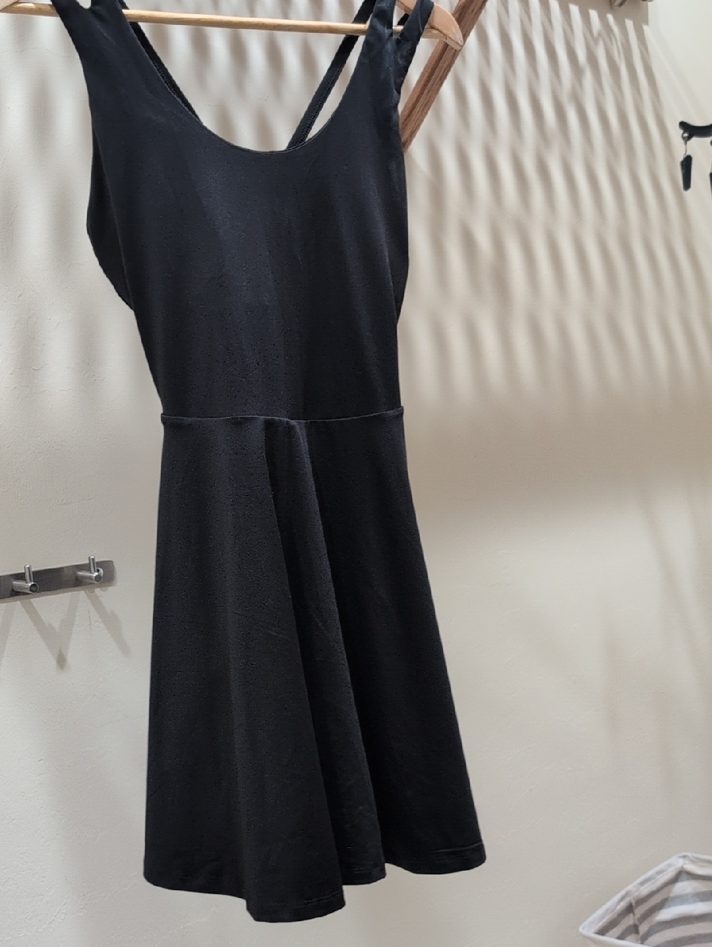 Fabletics Black Sleeveless Mini Fit-and-Flare Dress